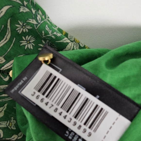 Ba&sh Aria Green Floral Midi Cutout Dress Size 3 US Large New With Tags - Picture 12 of 12